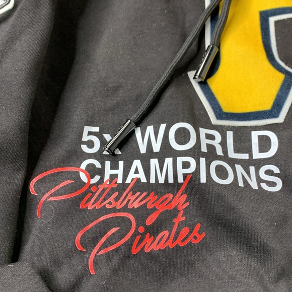 Men's Pittsburgh Pirates Pro Standard Black Championship Pullover Hoodie - Picture 9 of 16